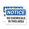 Signmission No Chemicals In This Area, 5 in W x Rectangle, Vinyl Decal OS-2PACK-NS-D-35-L-16050 - alternate 1